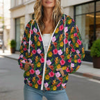 Tropical Floral Women's Full-Zip Hoodie