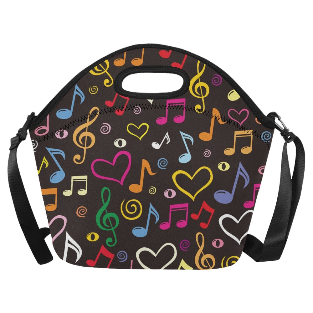 Music Notes - Neoprene Lunch Bag One Size Neoprene Lunch Bag Printed Offshore