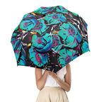 Flower It Blue - Semi-Automatic Foldable Umbrella (Model U12) Semi-Automatic Foldable Umbrella (U12)