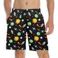 Busy Space Men's Mid-Length Beach Shorts 5XL Men's Mid-Length Beach Shorts Printed Offshore Space