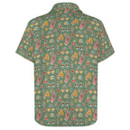 Groovy Retro Women's Short-Sleeve Button Up Shirt