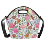 Australian Flowers Neoprene Lunch Bag/Large (Model 1669) Neoprene Lunch Bag Plants Printed Offshore