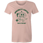 Specialty Coffee - Womens T-shirt Pale Pink Womens T-shirt Coffee Printed In Australia