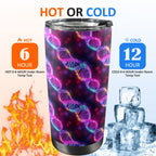 DNA Glow - 20oz Mobile Tumbler with Lid (Black Lock) 20oz Travel Mug Printed Offshore Science
