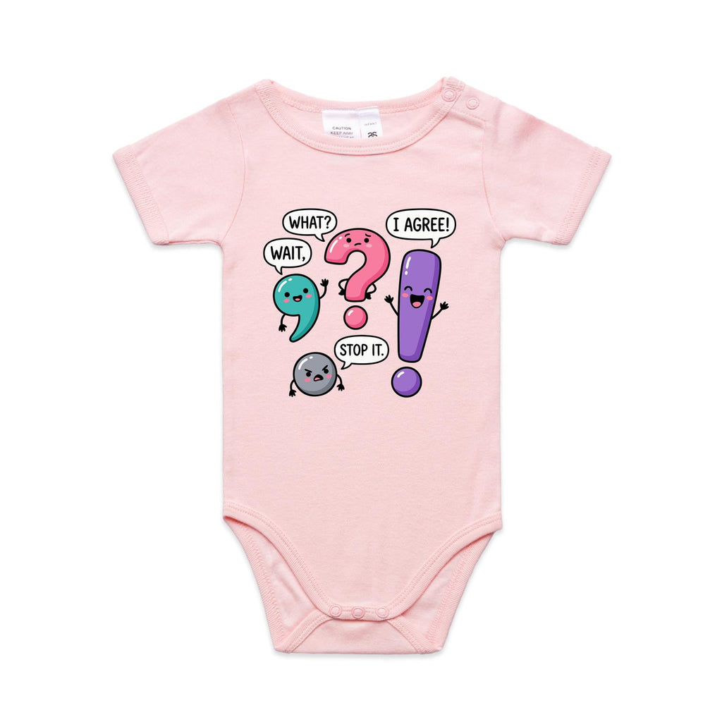 Funny Punctuation AS Colour Baby Bodysuit