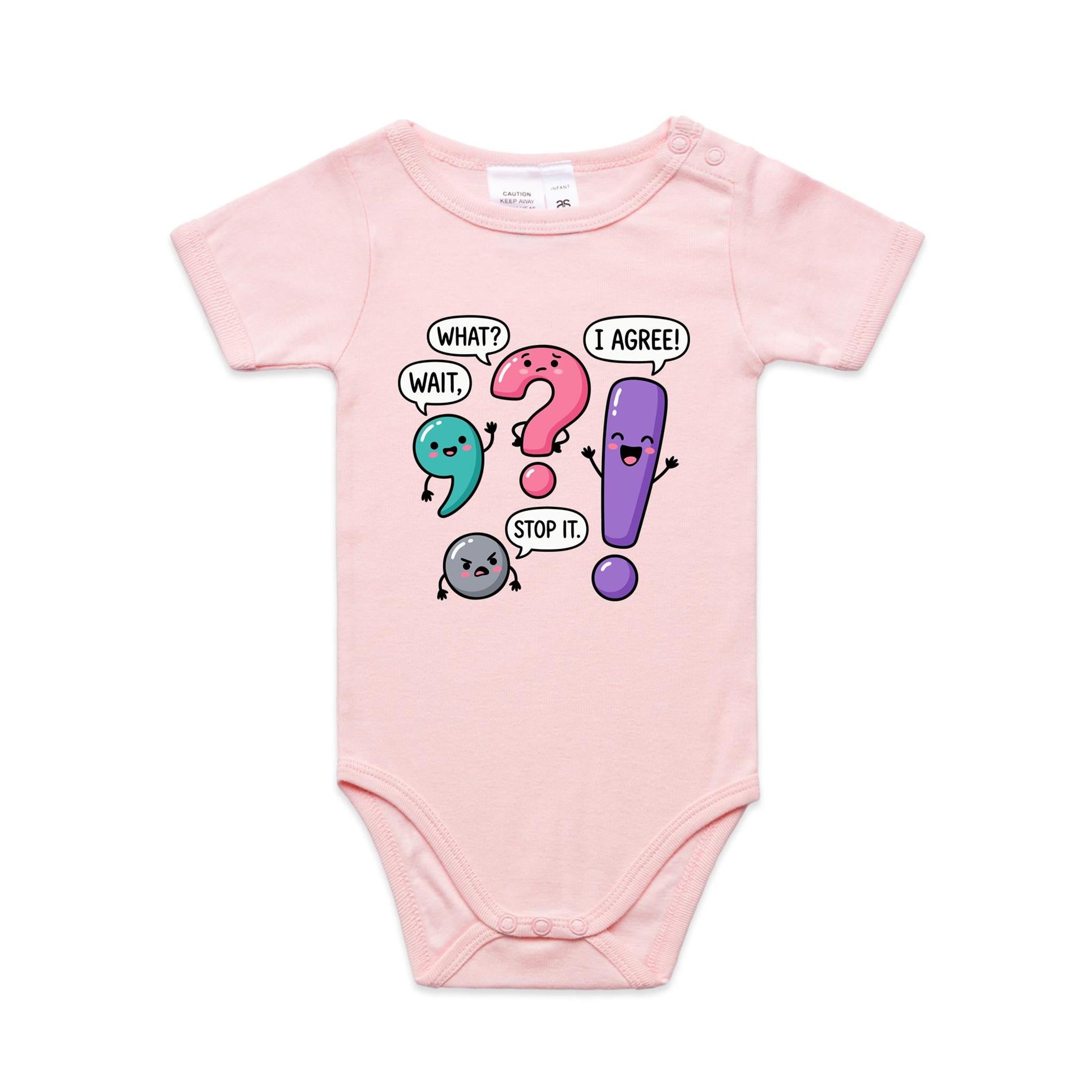 Funny Punctuation AS Colour Baby Bodysuit