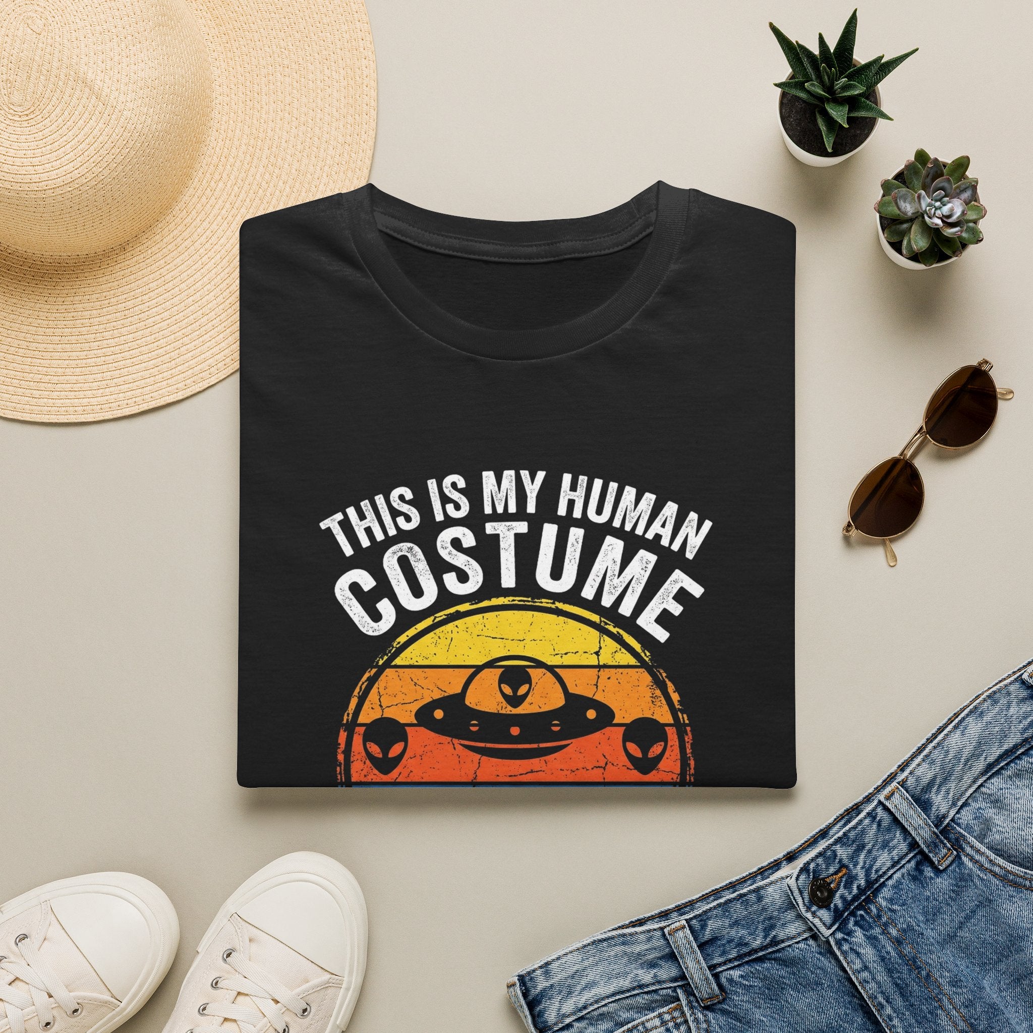 This Is My Human Costume Alien Unisex T-Shirt Unisex Adult T-shirt Globally Fulfilled Sci Fi