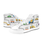 On The Road - Kids High Top Canvas Shoes