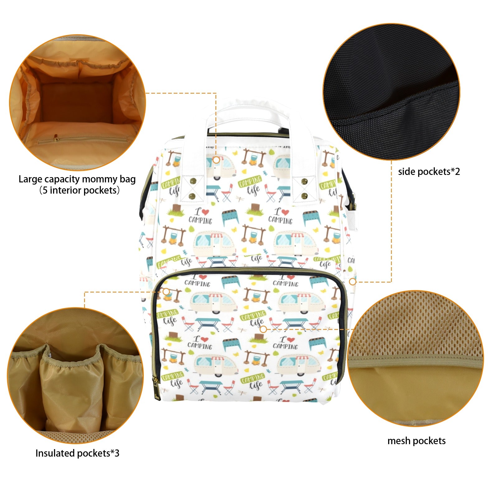 Camping Life - Multi-Function Backpack, Nappy / Diaper Bag