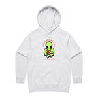 Reading Takes You To Another World, Alien - Womens Hoodie White Marle Womens Hoodie Printed In Australia Reading Sci Fi