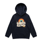 Kindness Matters - Kids Hoodie Navy Kids Hoodie Kindness Positivity Printed In Australia Retro