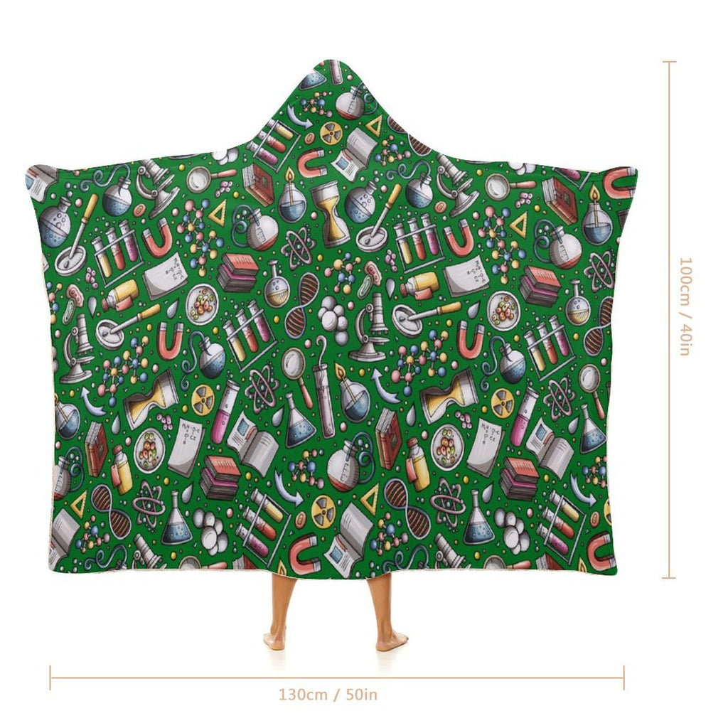 Science Love Kids Hooded Blanket 100cm x 130cm Kids Hooded Blanket Printed Offshore Science