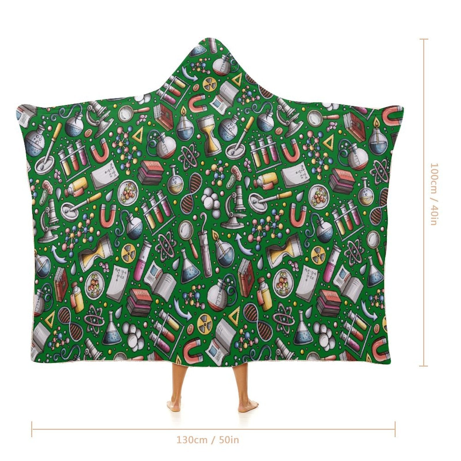 Science Love Kids Hooded Blanket 100cm x 130cm Kids Hooded Blanket Printed Offshore Science