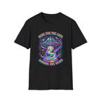 Here For The Cats Alien UFO Unisex T-Shirt Black Unisex Adult T-shirt animal Globally Fulfilled Sci Fi