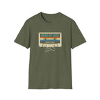 Turning 50, Best Of 1976, Cassette Tape Unisex Softstyle T-Shirt Military Green Unisex Adult T-shirt Australian Printer Birthday Music Retro