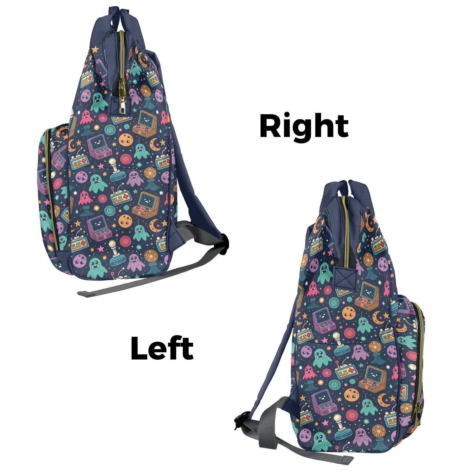 Space Arcade Multi-Function Backpack, Nappy / Diaper Bag Multi-function Backpack, Nappy / Diaper Bag Games Printed Offshore Retro Space