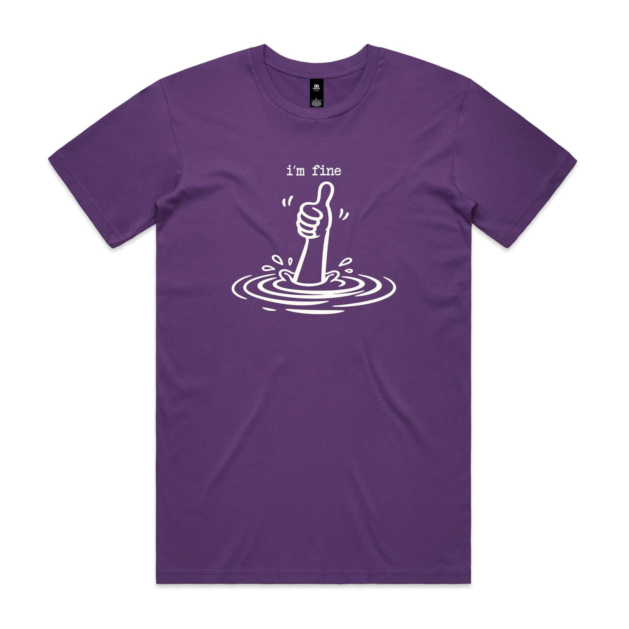 I'm Fine Drowning Thumbs Up Men's AS Colour T-shirt