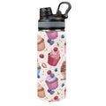 Cupcakes Insulated Water Bottle with Dual-Use Lid (18oz) One Size Insulated Water Bottle with Dual-Use Lid (18oz) Food Printed Offshore