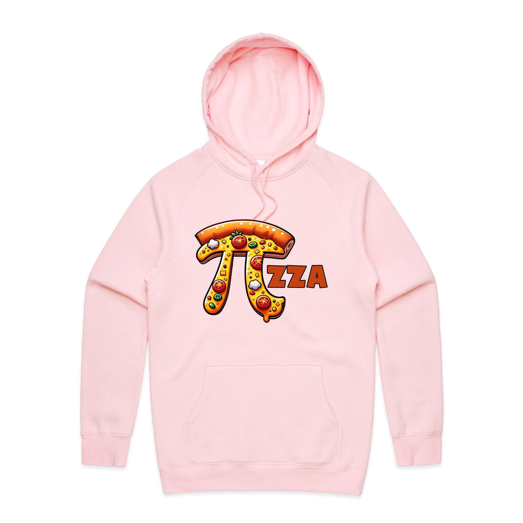 Pi Pizza - Supply Hood Pink Mens Hoodie Food Maths Printed In Australia