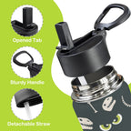 Dinosaur Skeleton Roar 12oz Kids Water Bottle with Straw Lid