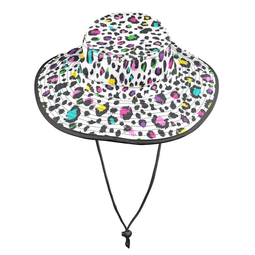 Animal Print In Colour - Wide Brim Bucket Hat Wide Brim Bucket Hat animal Printed Offshore