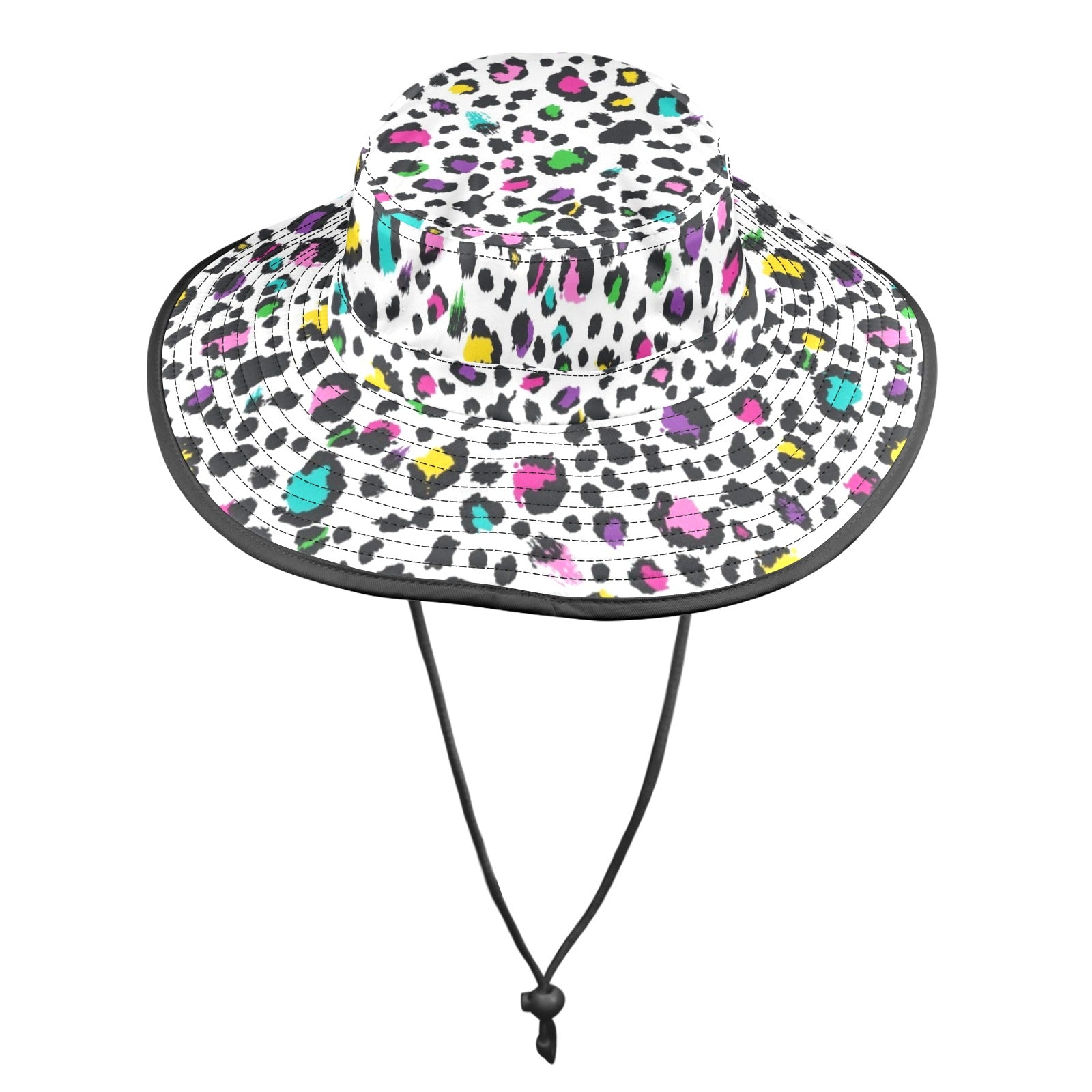 Animal Print In Colour - Wide Brim Bucket Hat Wide Brim Bucket Hat animal Printed Offshore