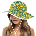 Happy Bananas Wide Brim Bucket Hat Wide Brim Bucket Hat Food Printed Offshore