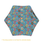 Doughnuts On Blue Kids Safe Round Corner Umbrella Kids Safe Round Corner Umbrella Food Printed Offshore