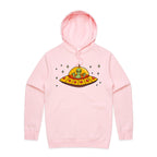 Alien Pizza - Mens Hoodie Pink Mens Hoodie Food Printed In Australia Sci Fi