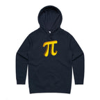 Pi - Womens Hoodie Navy Womens Hoodie Maths Printed In Australia Science