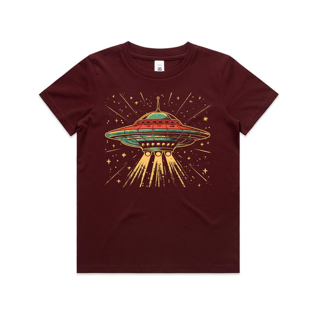 Retro UFO Kid's AS Colour T-shirt