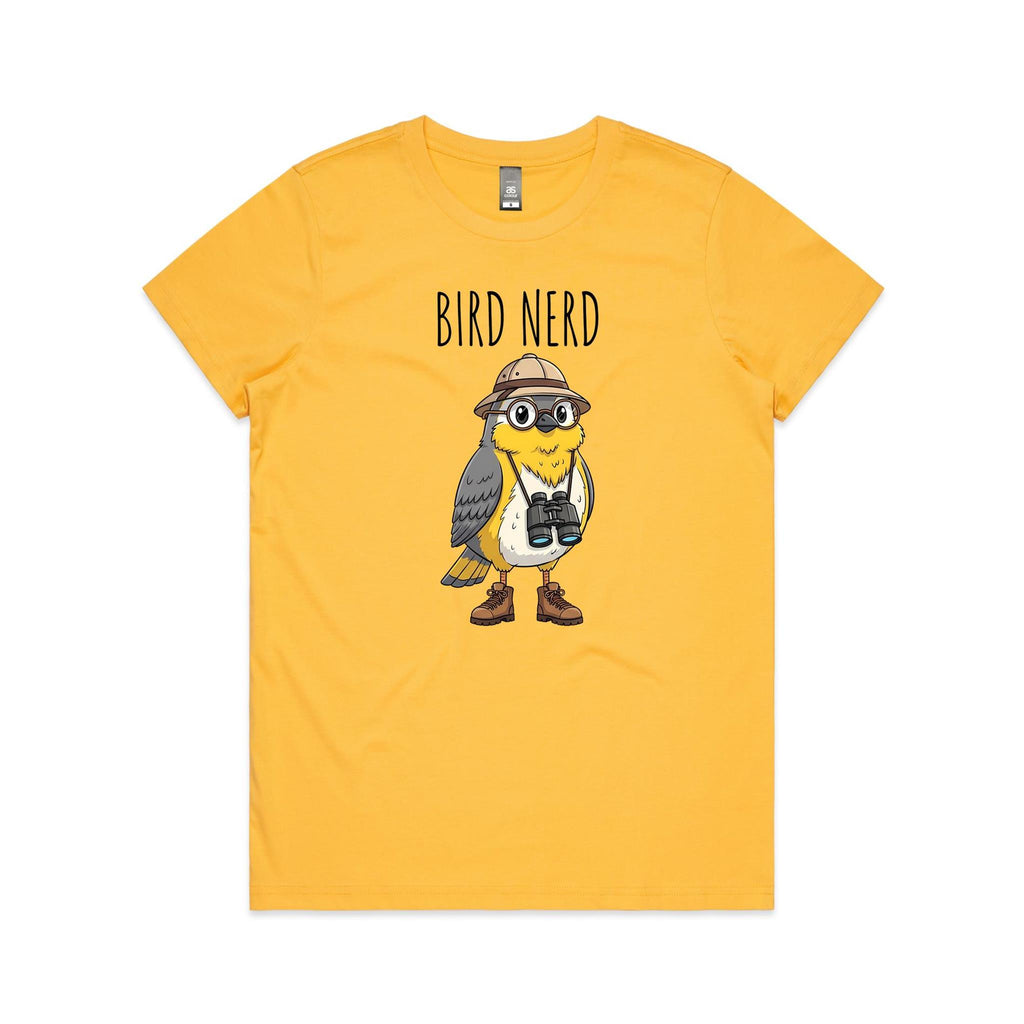 Bird Nerd 2 Women's AS Colour T-shirt Yellow Womens T-shirt animal Birds Printed In Australia