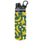 Happy Bananas - Insulated Water Bottle with Dual-Use Lid (18oz) One Size Insulated Water Bottle with Dual-Use Lid (18oz) Food Printed Offshore