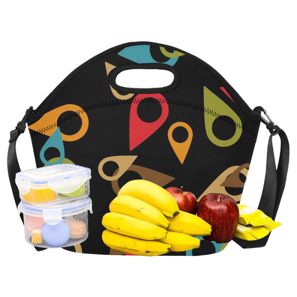 Where Am I - Neoprene Lunch Bag Neoprene Lunch Bag Printed Offshore