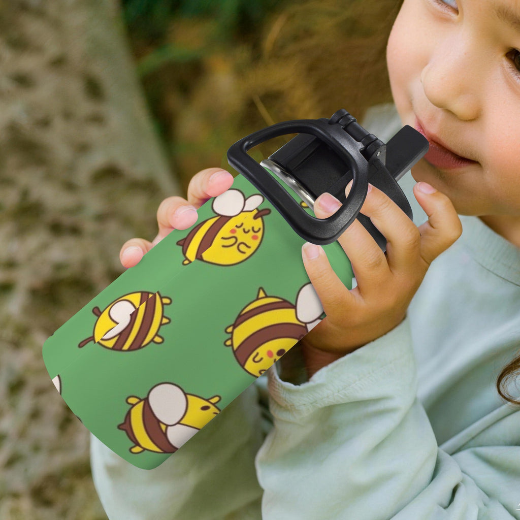Busy Bees 12oz Kids Water Bottle with Straw Lid