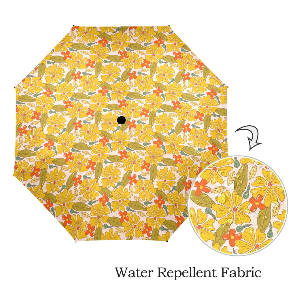 Trippy Floral Umbrella Umbrella Plants Printed Offshore