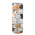 Cute Cartoon Cats 20oz Tall Skinny Tumbler with Lid and Straw One Size 20oz Tall Skinny Tumbler with Lid and Straw Printed Offshore