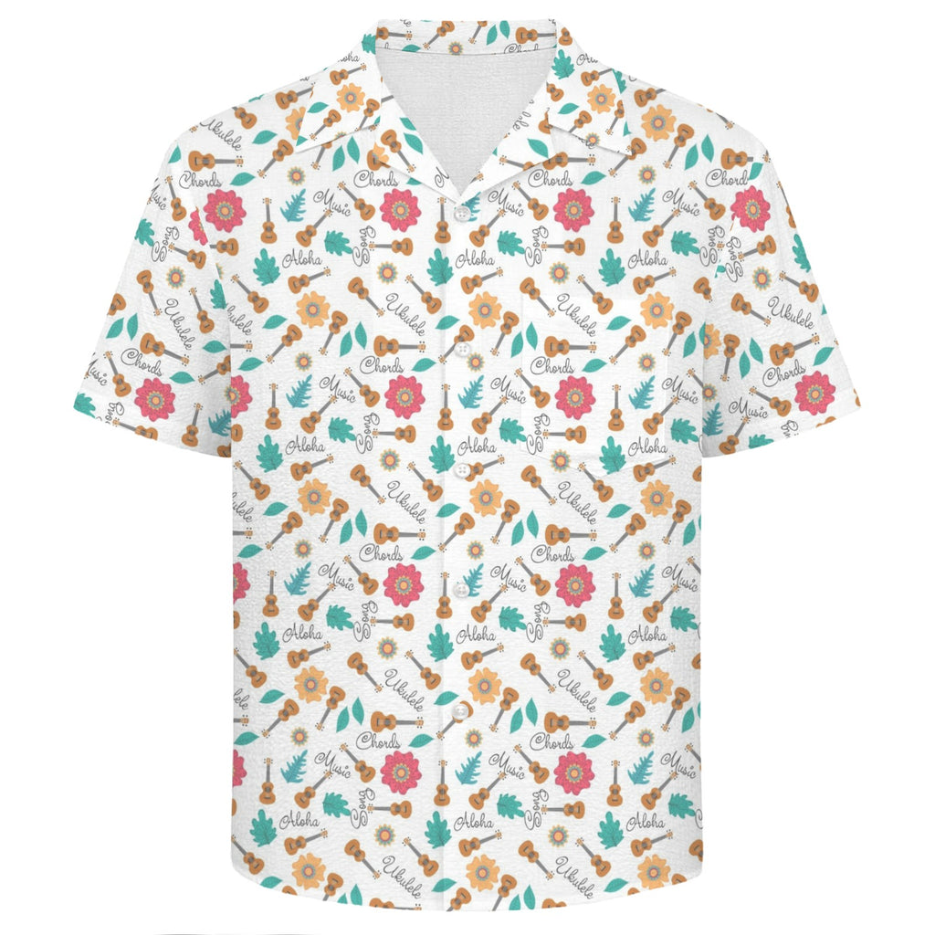 Ukulele Men's Crinkle Hawaiian Shirt