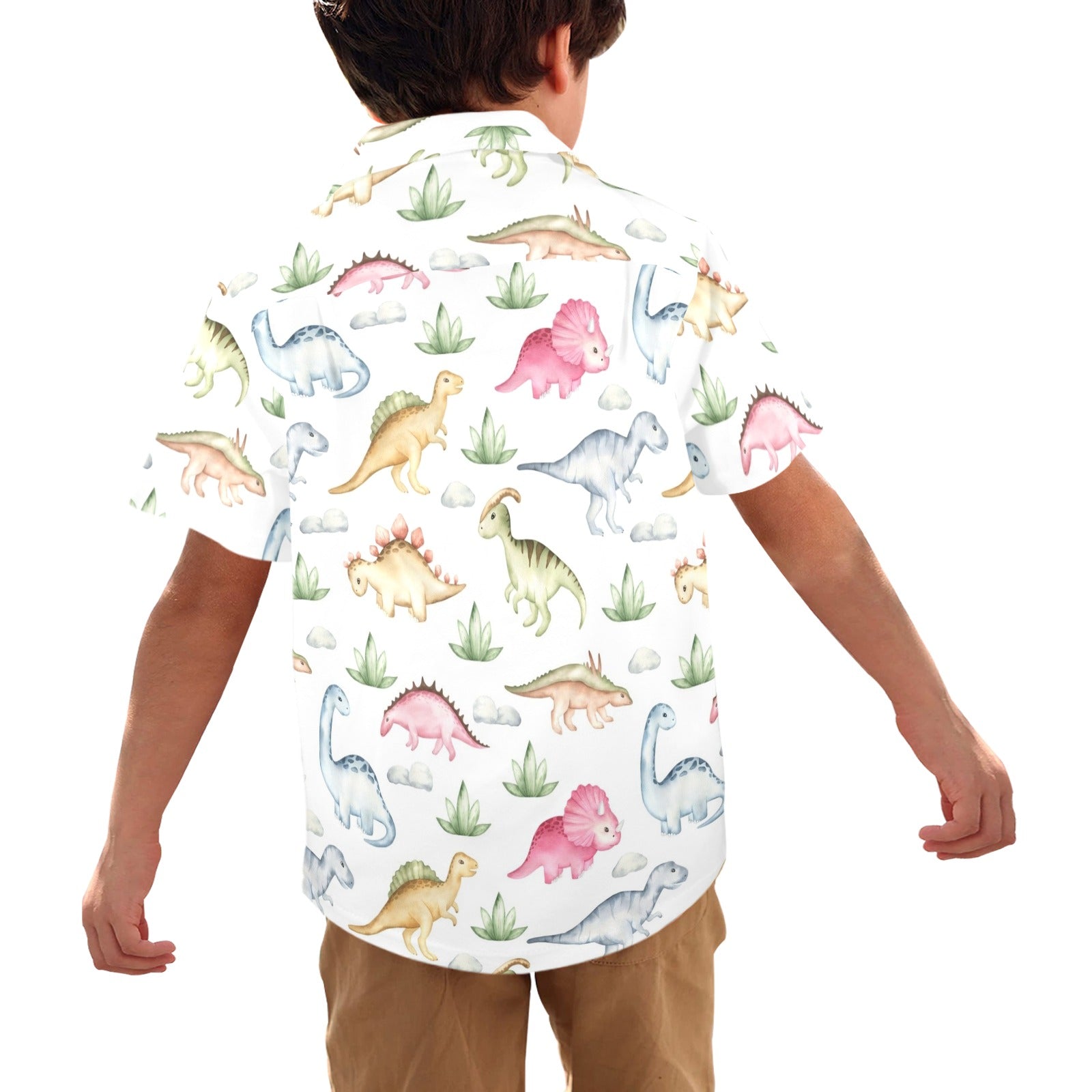 Dinosaur Garden - Junior Kids Hawaiian Shirt