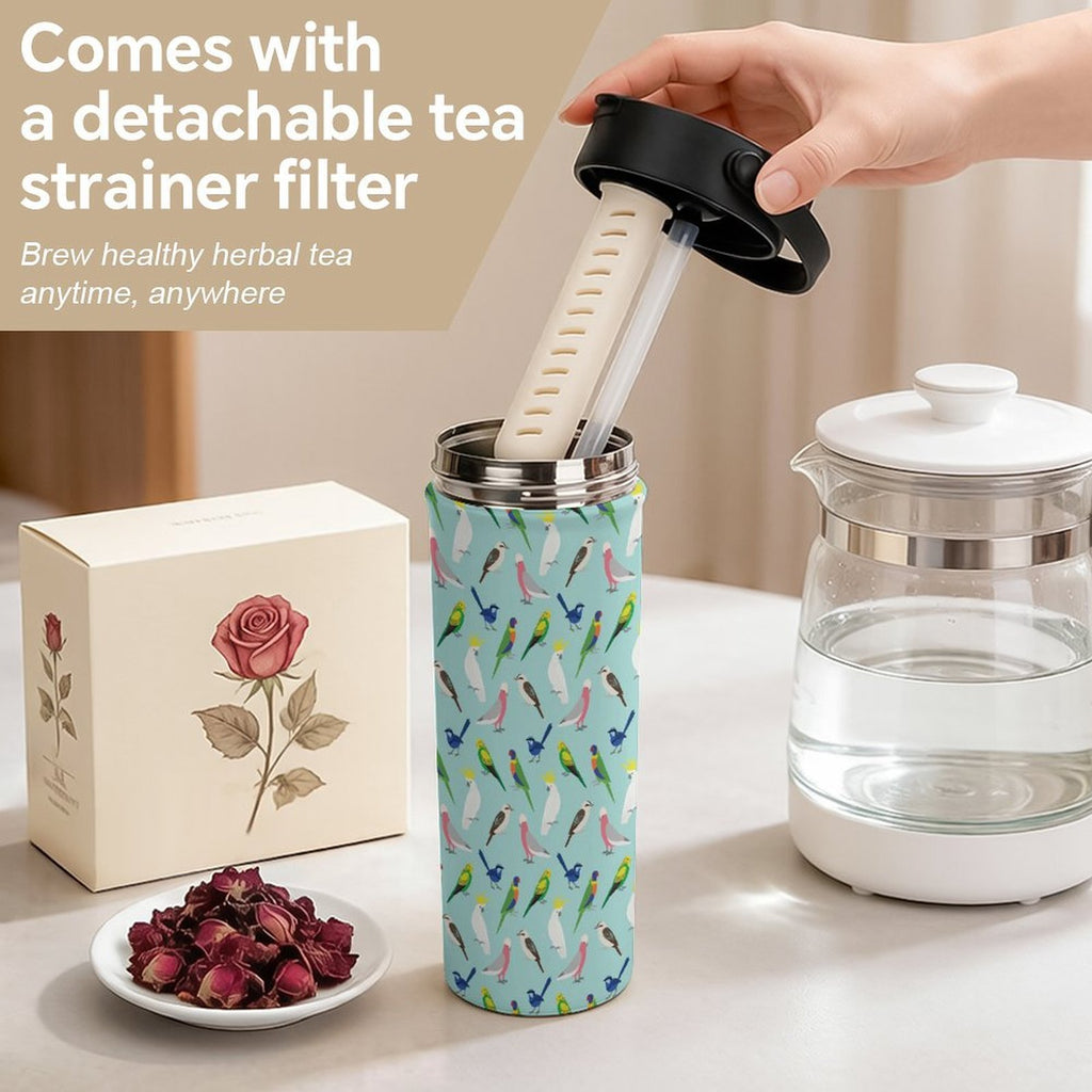 Australian Birds 20oz Tea Tumbler with Carry Handle