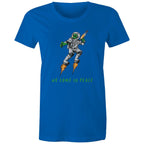 Alien Invasion, We Come In Peace - Womens T-shirt Bright Royal Womens T-shirt Printed In Australia Sci Fi