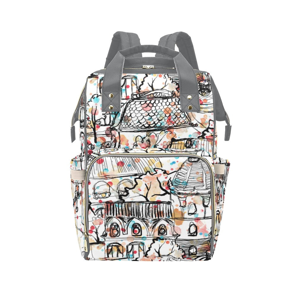 Village Life - Multi-Function Backpack, Nappy / Diaper Bag