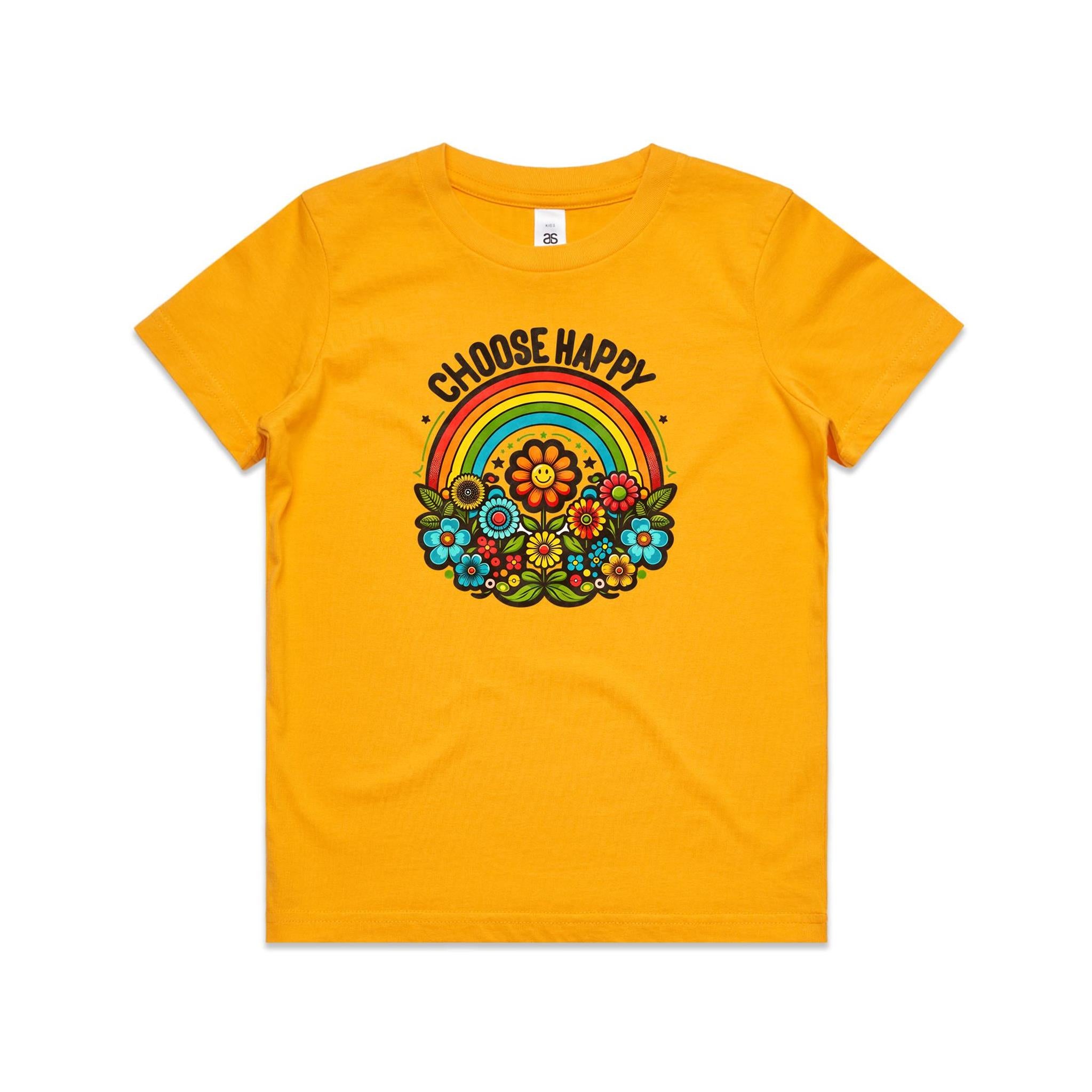 Choose Happy - Kids Youth Staple Tee