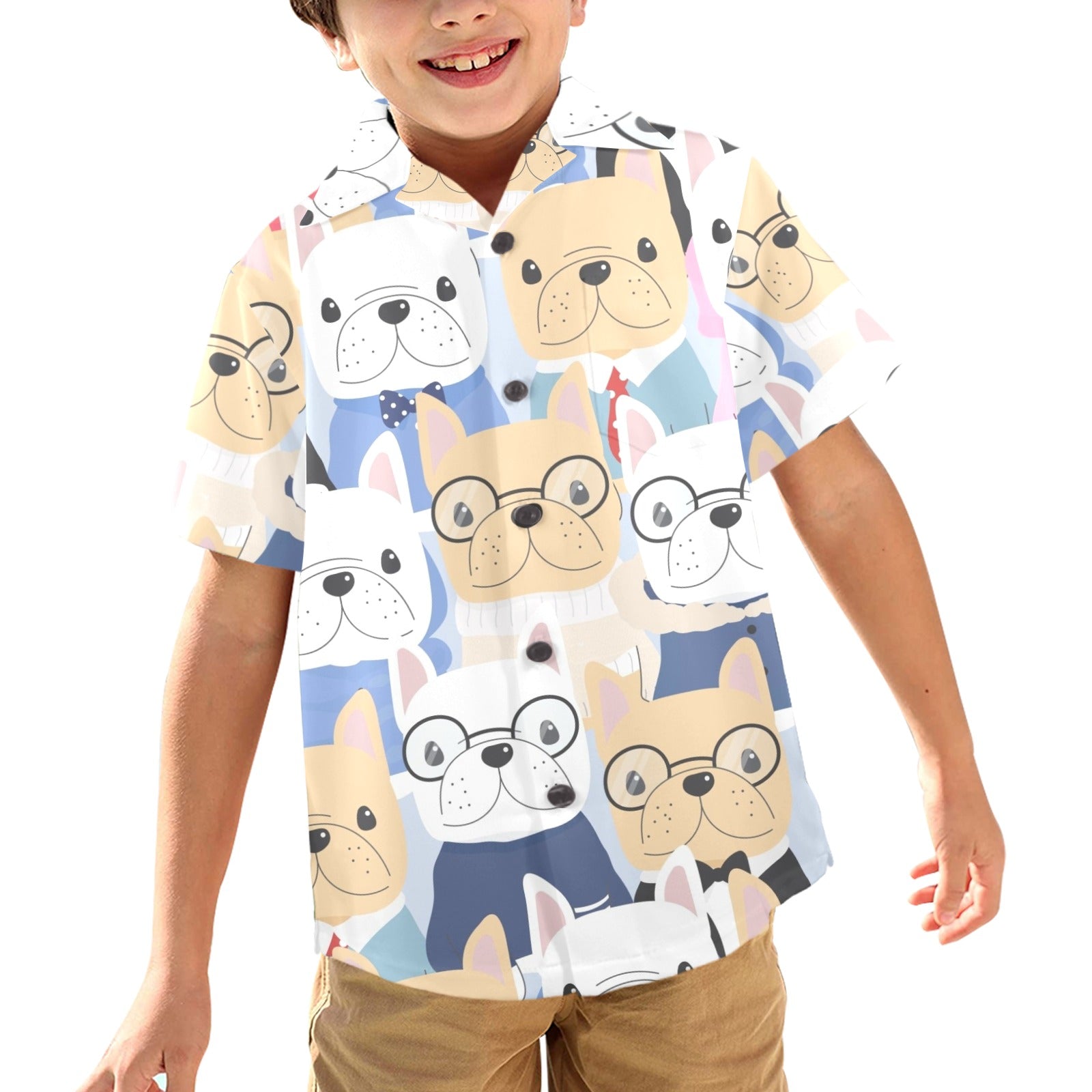 Dog Crowd - Junior Kids Hawaiian Shirt