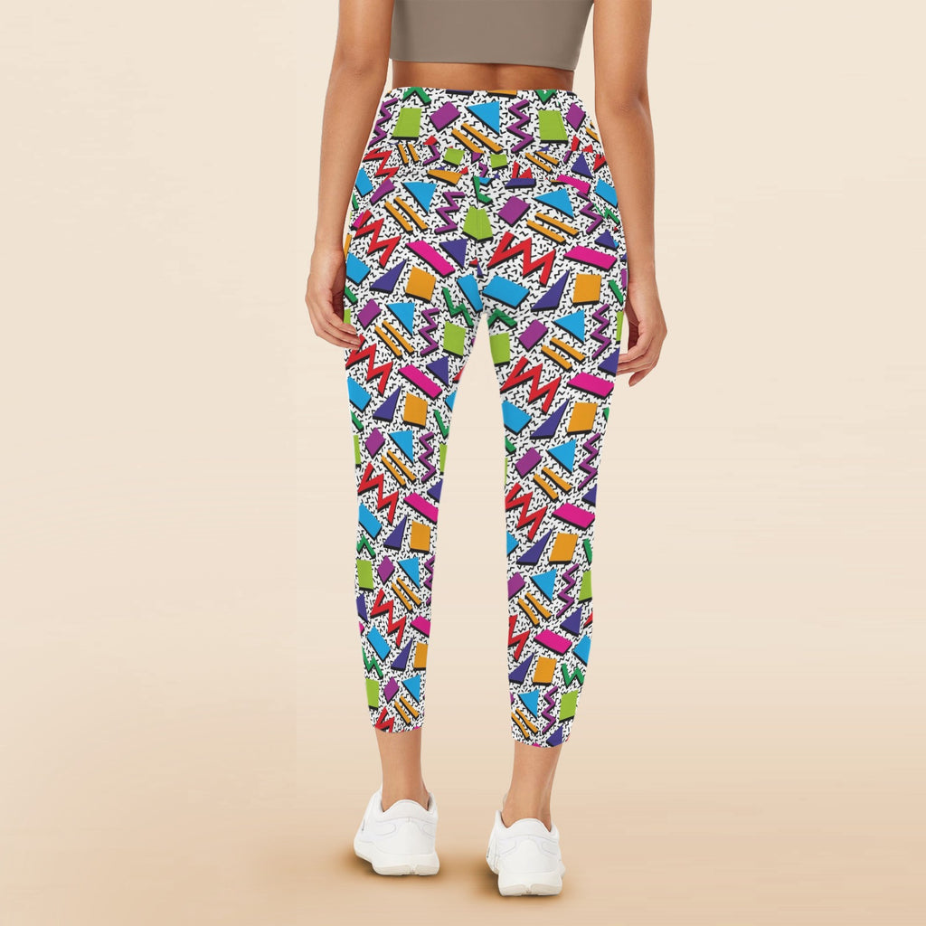 Graphic 80's Women's High Waist Pockets Yoga Leggings Women's High Waist Pockets Yoga Leggings Printed Offshore Retro