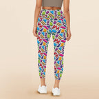 Graphic 80's Women's High Waist Pockets Yoga Leggings Women's High Waist Pockets Yoga Leggings Printed Offshore Retro