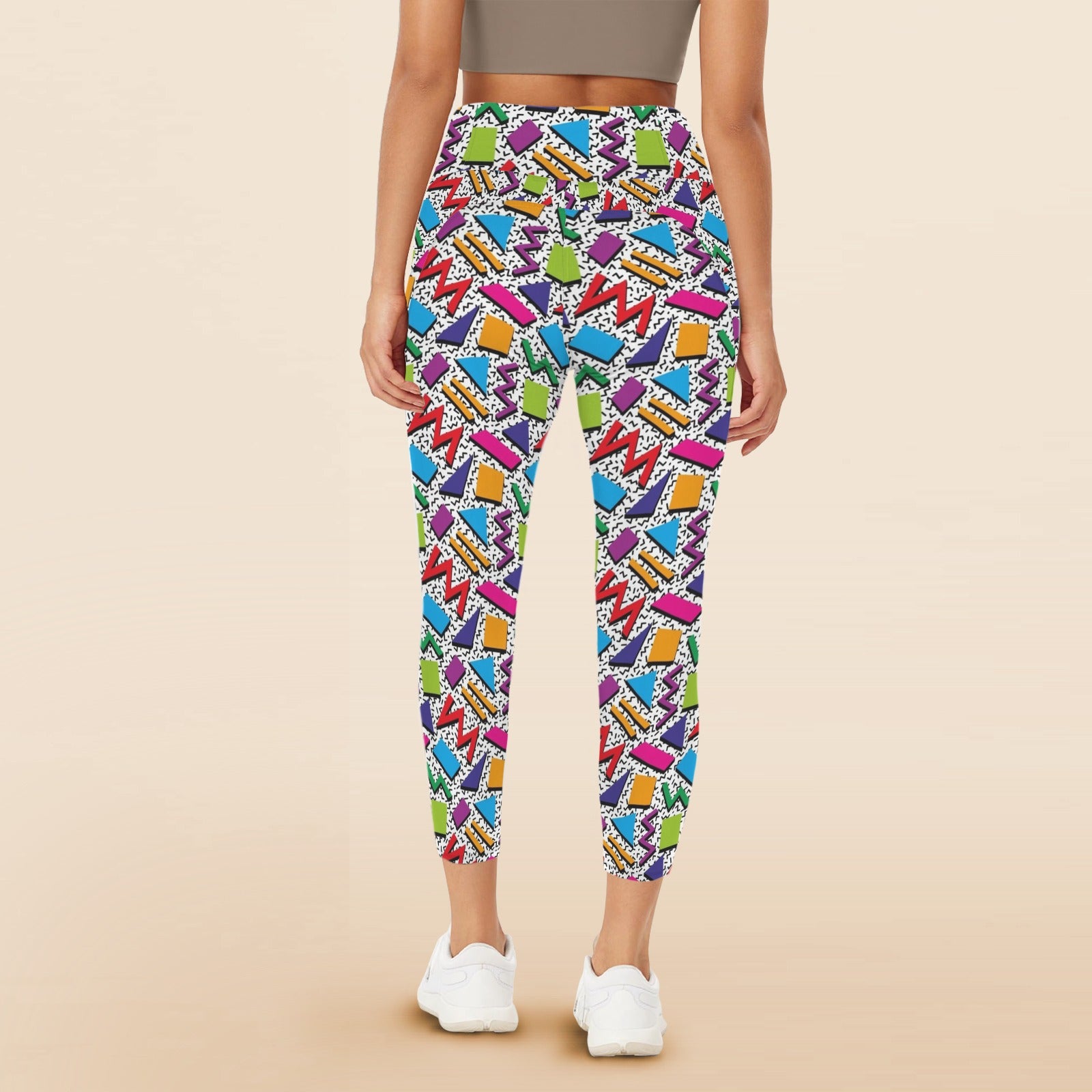 Graphic 80's Women's High Waist Pockets Yoga Leggings Women's High Waist Pockets Yoga Leggings Printed Offshore Retro