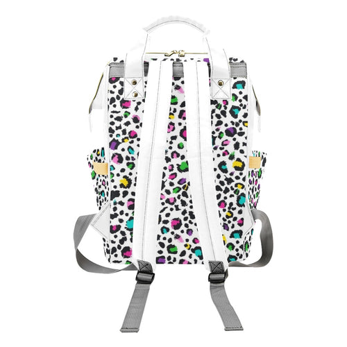 Animal Print In Colour - Multi-Function Backpack, Nappy / Diaper Bag