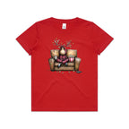 Reindeer, Christmas Movies Watching T-shirt - Kids T-shirt
