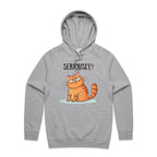 Cat, Seriously? - Mens Hoodie Grey Marle Mens Hoodie animal Printed In Australia